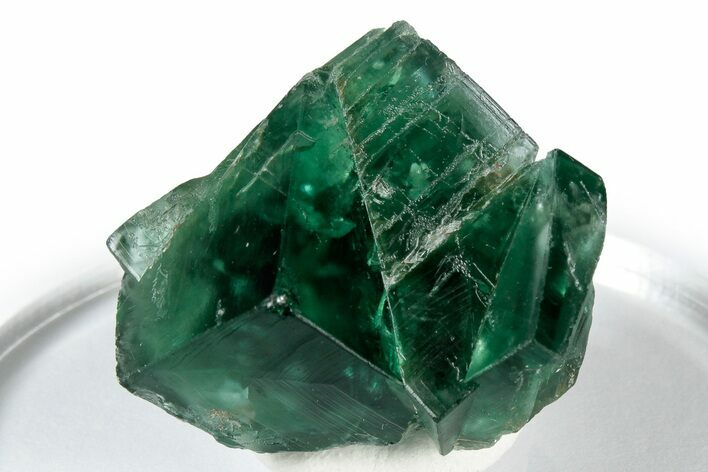 Fluorescent Green Fluorite Twins - Diana Maria Mine, England #337487